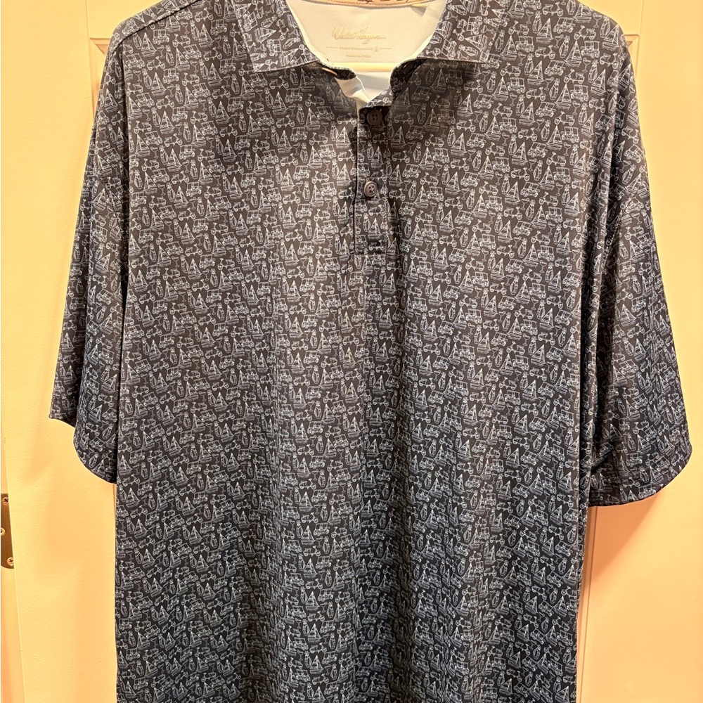 Walter Hagen Navy Blue Nautical Polo 2XL